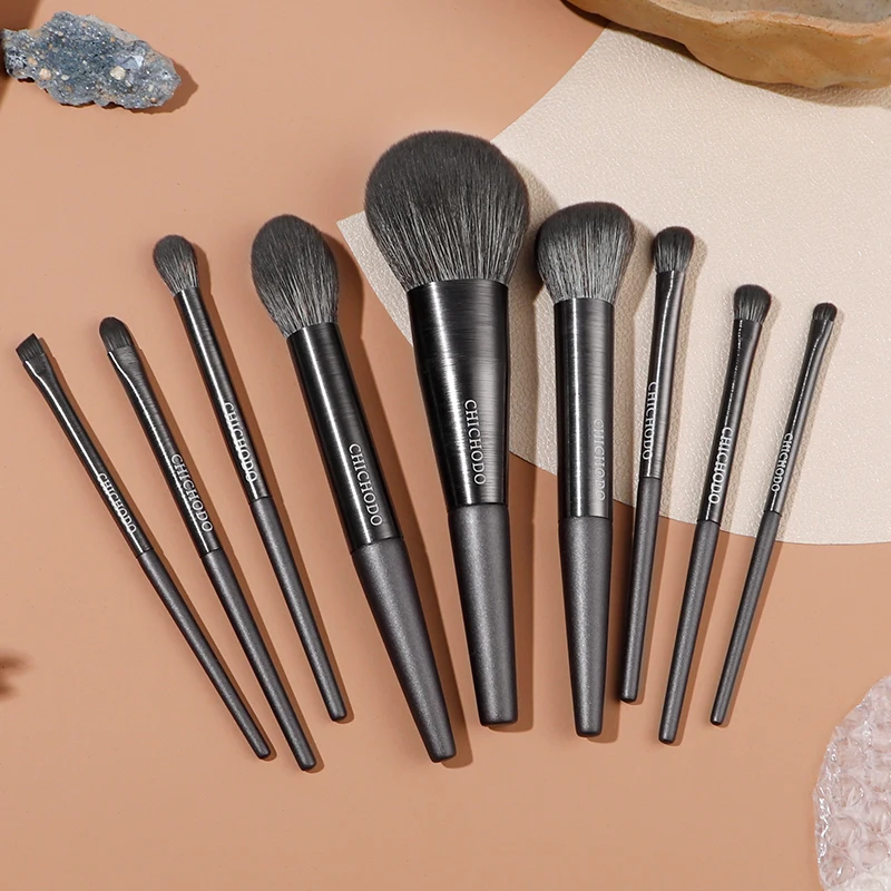 9pcs/set High quality Makeup brushes Powder sculpting Highlighter Eyeshadow Make up Brush kit Smudge Crease eyebrow brush