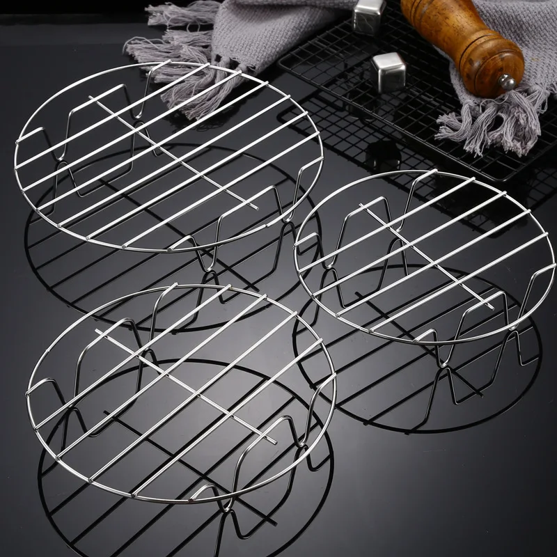 1Pcs Stainless Steel Steamer Rack Multifunction Pot Steaming Tray Dumplings Eggs Grill Stand Kitchen Tableware Cooking Utensils