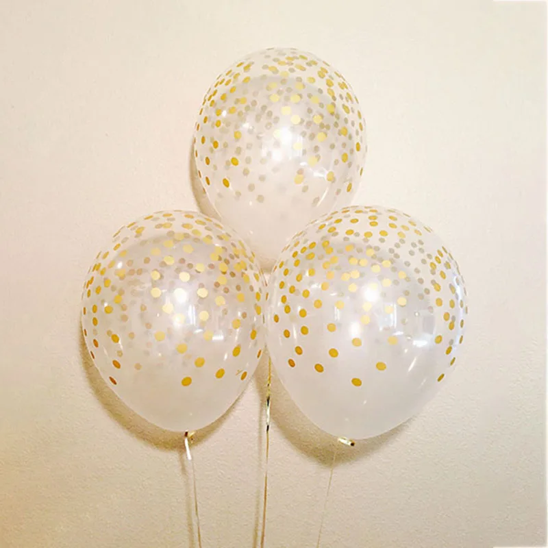 30pcs 12inch Stars polka dot Transparent Balloons inflatable air helium Latex Balloon Wedding Birthday Party Decor globos