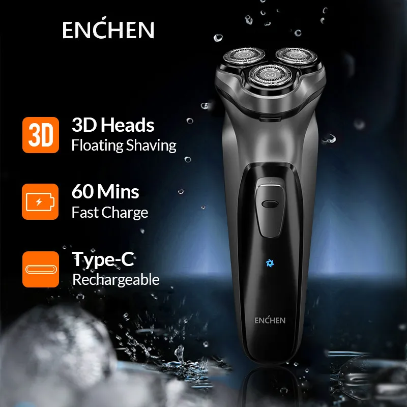 Youpin Enchen BlackStone 3D Electric Shaver Electric Razor Washable Beard Trimmer for men Rechargeable shaver Machine