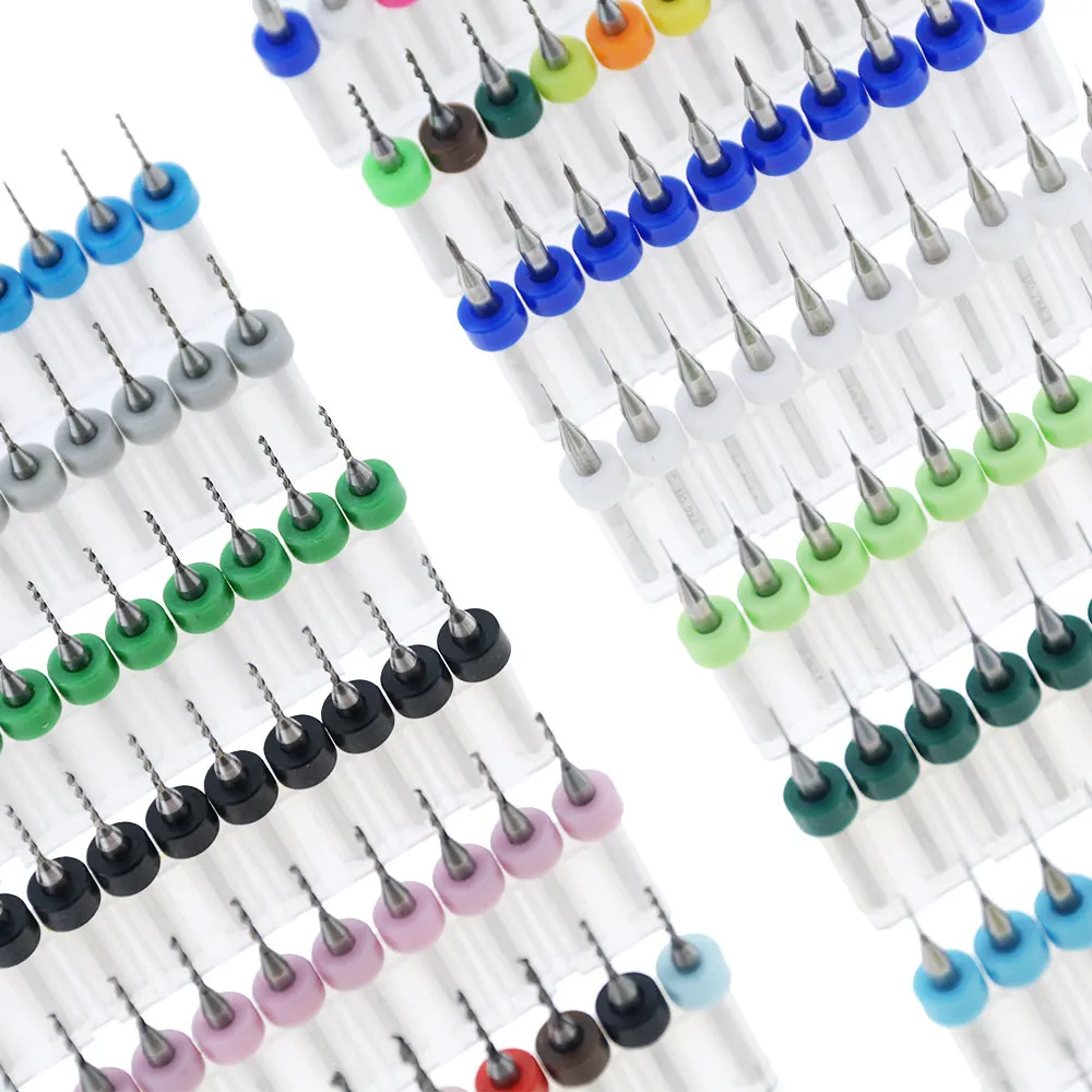10pcs/Set 0.6-1.5/1.5-2.4/2.1-3.0/1.1-2mm Hard Alloy PCB Print Circuit Board Carbide Micro Drill Bits Tool for SMT CNC