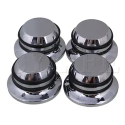 4 Pieces Chrome Plated Speed Control Dome Knob for Electric Guitar Silver