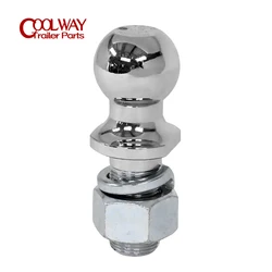 Chrome Hitch Mount Tow Ball 50mm Shank Dia Capacity 5000Lbs Coupling Trailer Parts RV Camper Caravan Accessories