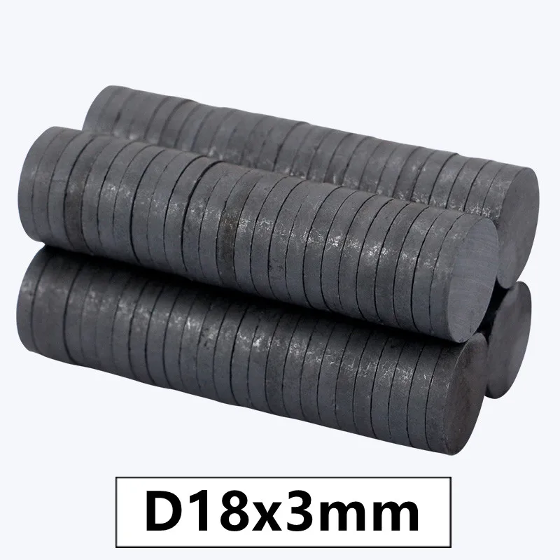 10-30pcs/lot Y30 Disk Ferrite Magnet 18*3 mm Permanent magnet 18mm x 3mm Black Round Speaker magnet 18x3 mm