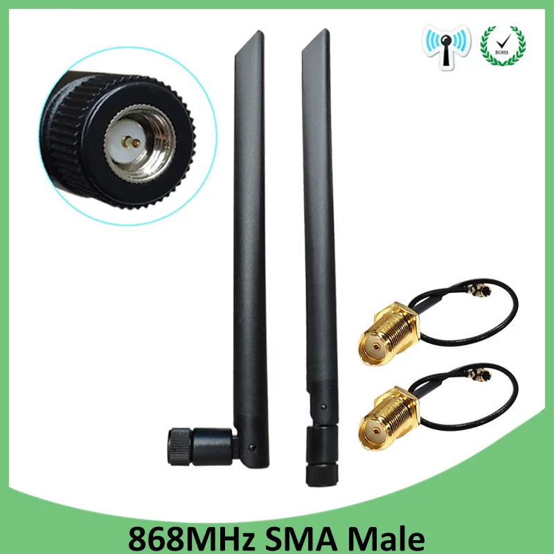 GRANDWISDOM 868mhz antenna 5dbi sma male 915mhz lora antene module lorawan ipex 1 SMA female pigtail Extension Cable