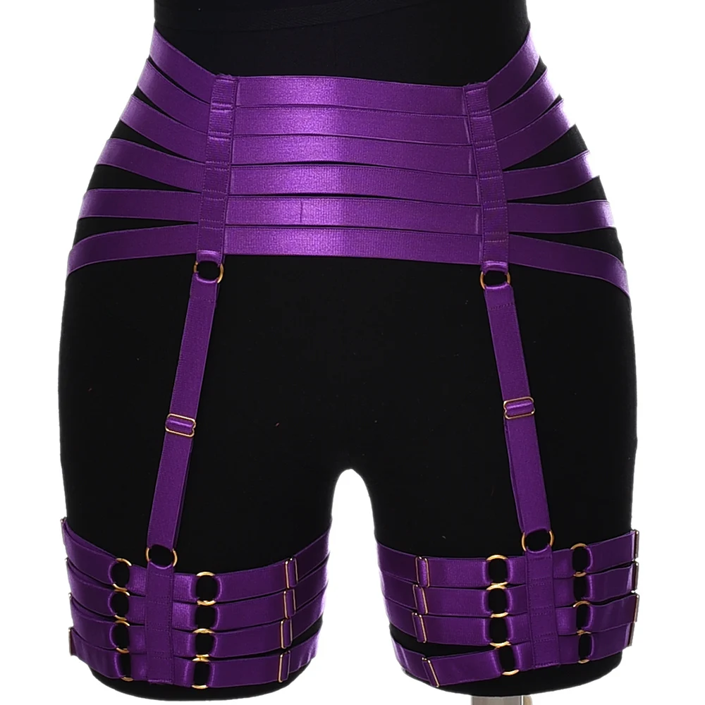 BONDAGE STRAPPY Women Garter Sexy Body Harness Hollow Elastic Bandage Stockings Garter High Waist Halloween Suspender Belt