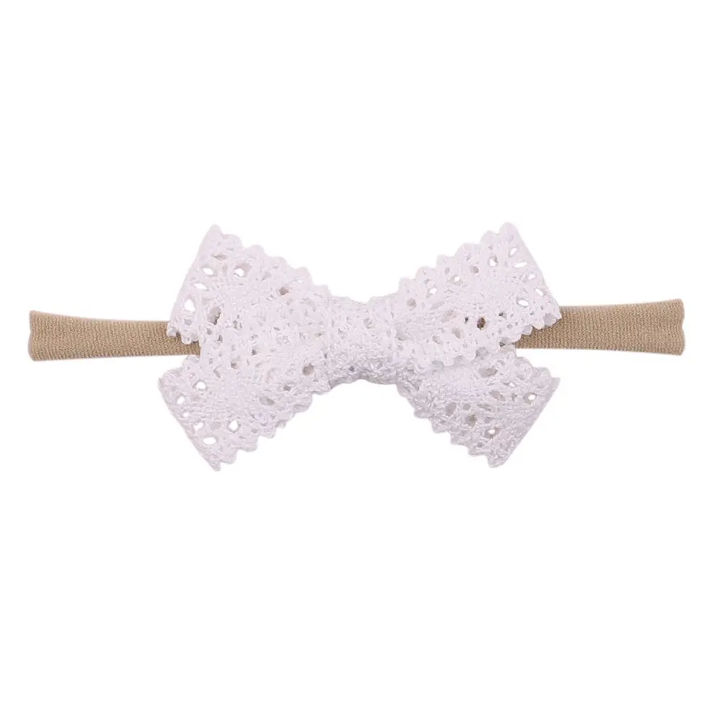 

Newborn Bow Gifts Nylon Elastic Bowknot Lace Soft Bow Headbands Hair Band Hairbands Headband