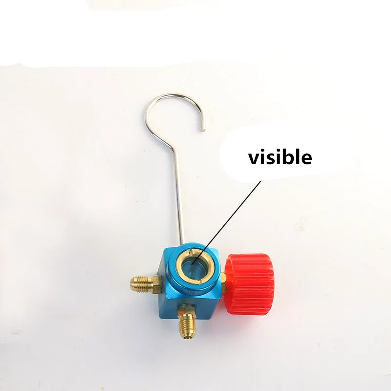Widoczne klimatyzacja chłodnicza Freon A/C miernik uniwersalny miernik zawór z hakiem 1/8 "BSP-11mm-11mm