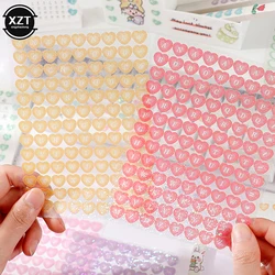 New Heart-shaped Kawaii Laser Bling Letter Gift Alphabet Stickers Pack Colorful Self Adhesive For Scrapbooking DIY Stationery