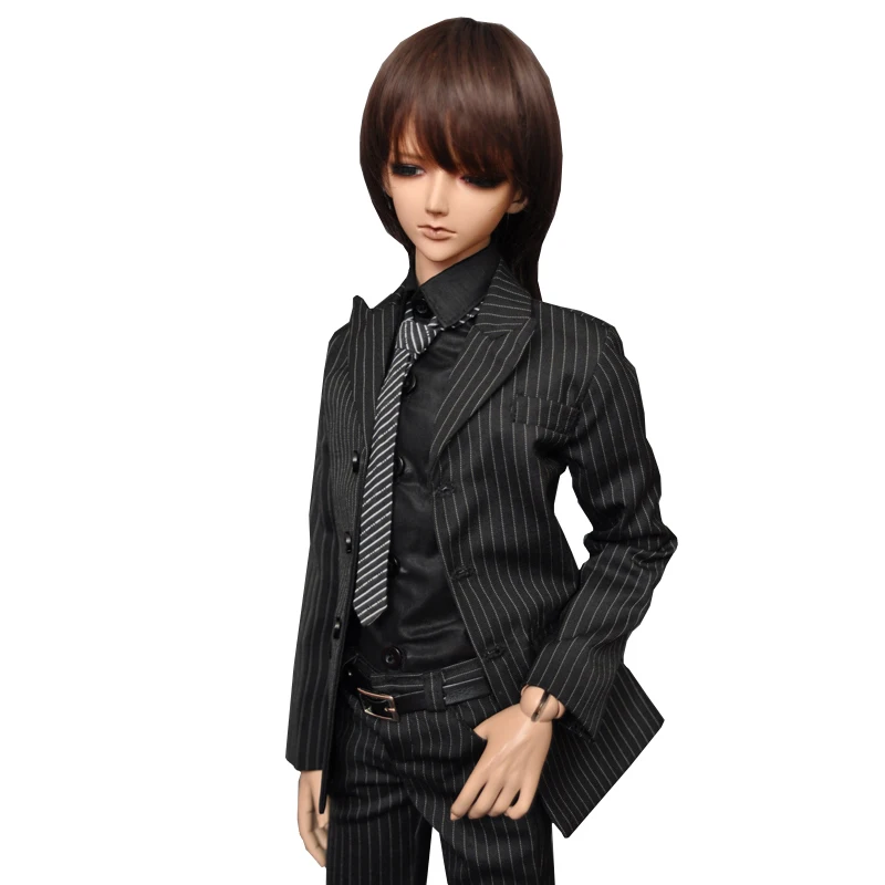 1/4 1/3 BJD clothes Striped suit coat +trousers +shirt+tie for BJD/SD MSD SD13 SSDF ID72 HID Strong uncle doll accessories C0098