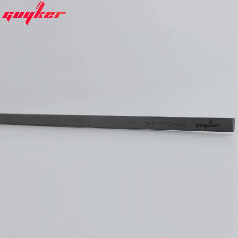 Guyker-varillas de cuello de fibra de carbono, 2 piezas, 3mm x 6mm x 38,0mm/450mm, para guitarra, instrumento de cuerdas