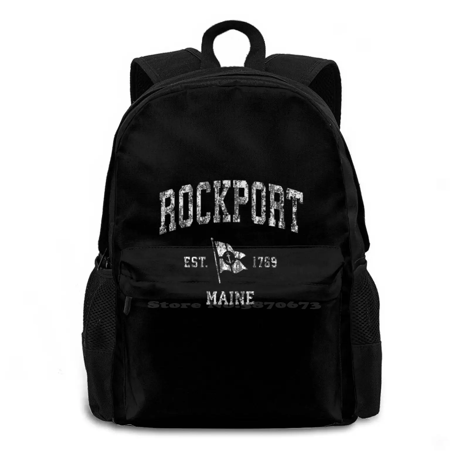 Me Vintage L Boat Anchor Flag Sports School Bag Big Capacity Backpack Laptop 15 Inch Me Vintage L Boat Anchor Flag Sports Nice