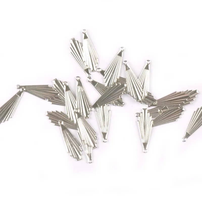 50Pcs 8x28mm Gold And Silver Metal Crafts Flower Filigree Wraps  Connectors For DIY Scrapbook Craft Home Decor Supplies yk0763