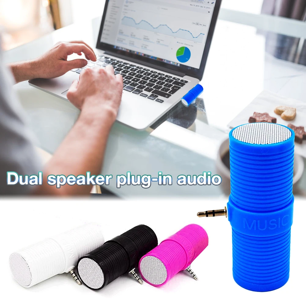 3.5MM In - Line Stereo Mini Speaker Portable Speaker MP3 Music Player Speaker For Mobile Phones Tablets Direct Insert Speaker