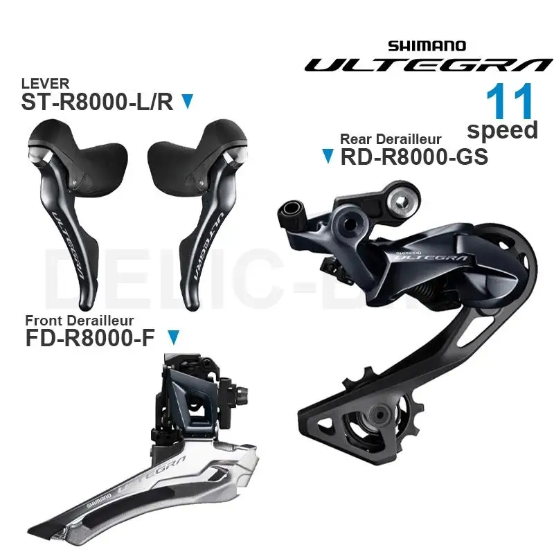 

SHIMANO ULTEGRA R8000 2x11 Speed Groupset Left+Right Shifter Front+Rear Derailleur SS / GS ORIGINAL parts for Road Bike