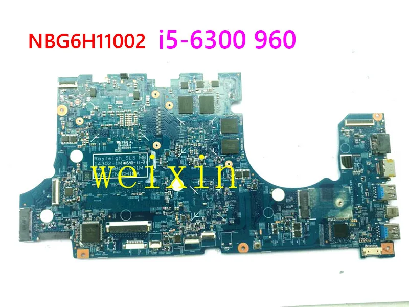 For Acer aspire VN7-592 VN7-592G Laptop Motherboard 14302-1M 448.06B09.001M MAIN BOARD SR2FP I5-6300HQ CPU GTX960M