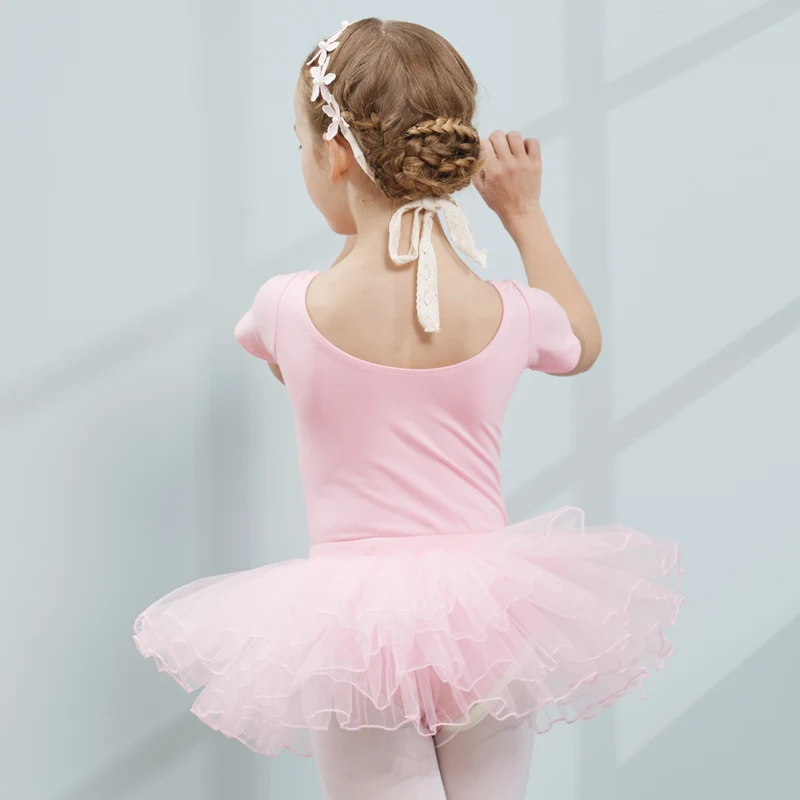 Mới Nữ Tay Ngắn Dance Váy Dành Cho Bé Gái, Trẻ Em Cotton Ba Lê Dancewear, Tập Đi Cho Bé Múa Ba Lê, Áo trẻ Em Tutu, Áo Trẻ Em Nhảy Đầm