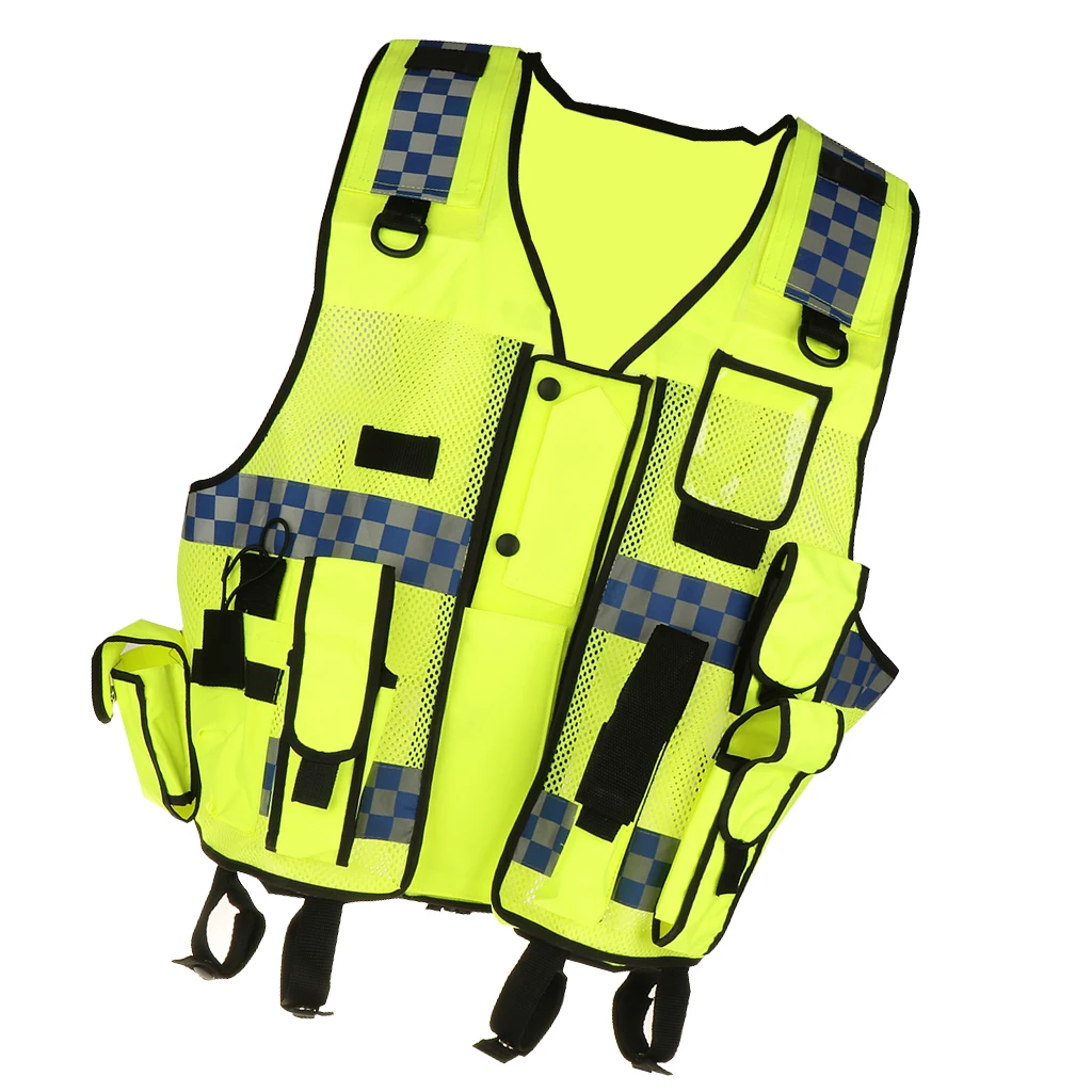 Reflective Warning Vest Working Clothes High Visibility Day Night Protective