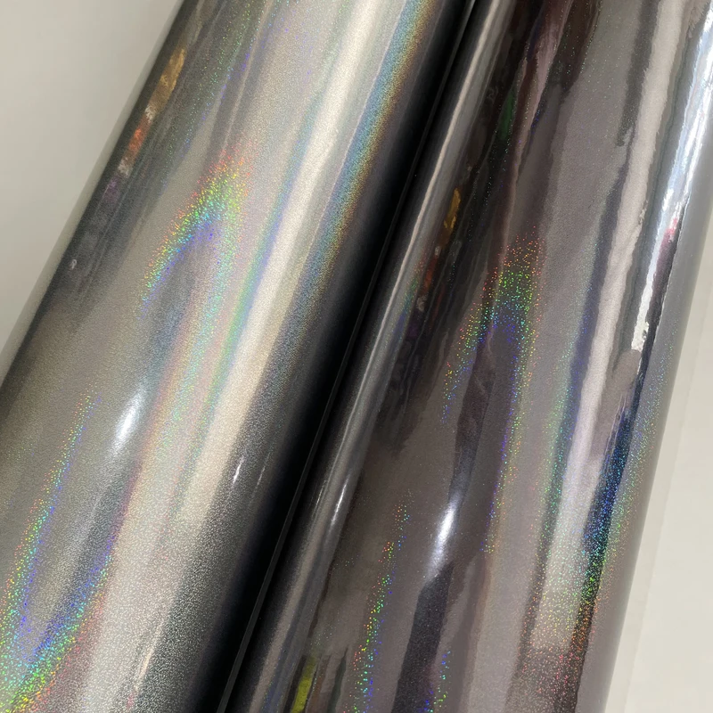 Glossy Rainbow Holographic Sparkle Chrome Vinyl DIY Car Wrap Foil with Air Free Bubbles