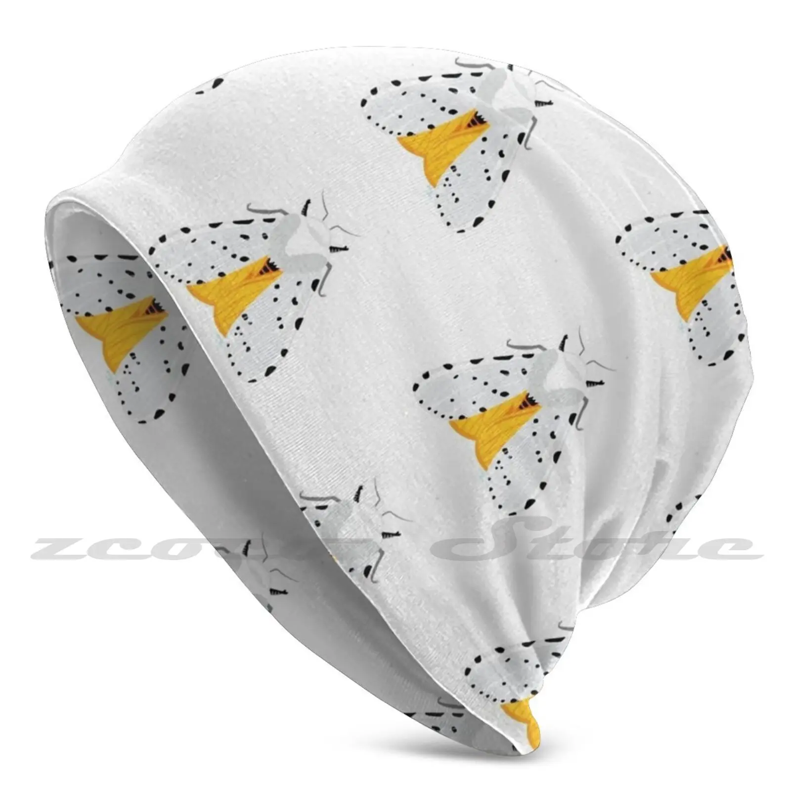 101 Dal-Moth-Ian’S Knit Hat Elastic Soft Personalized Pattern Present Cap Dalmatian Moth Cute Spring Summer Insect Bright