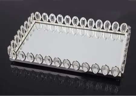 

DOLBOVI ACAR SILVER GLASS tray YMR-008339 tray поднос plateau de service