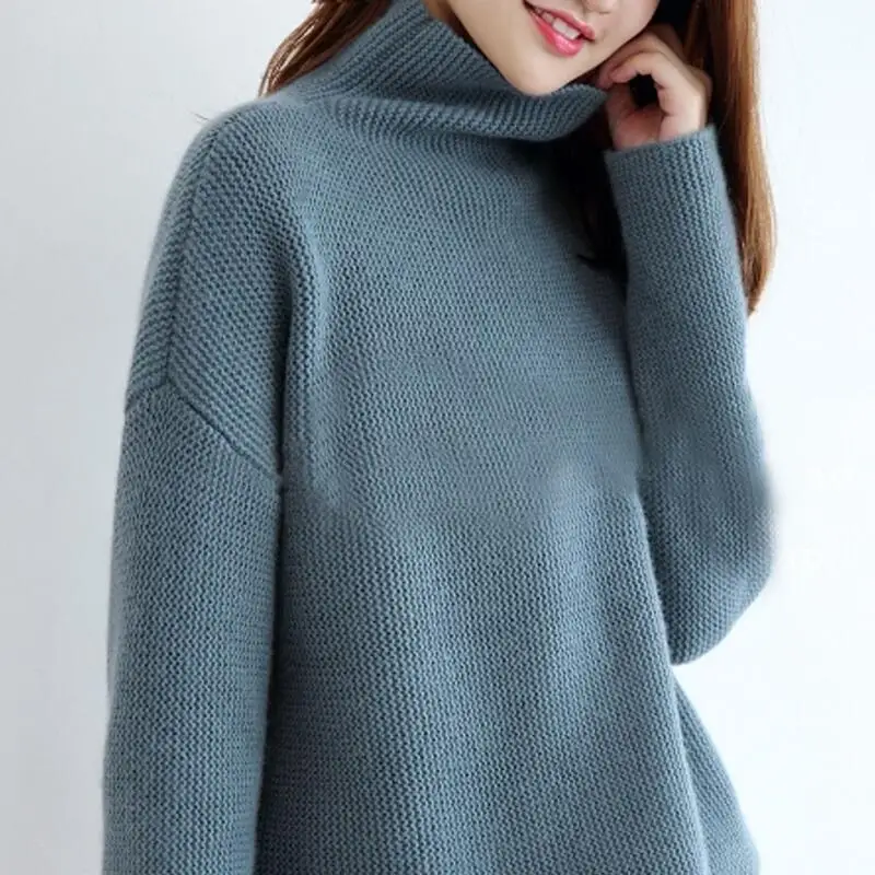 2022 new Autumn Winter fashion turtleneck Cashmere sweater women knitting sweater women pullover sweaters Loose tops