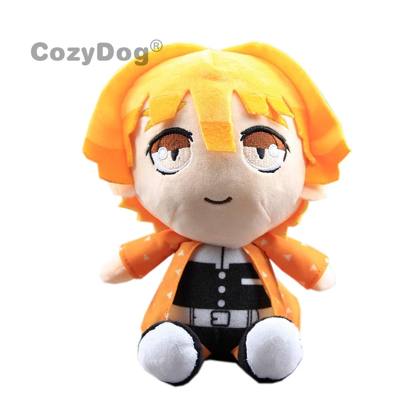 20cm Anime Plush Toy Demon Slayer Figure Agatsuma Zenitsu Plush Toy Stuffed Dolls 8 inch Kids Gift