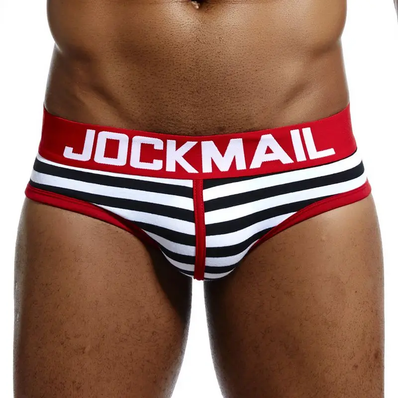 JOCKMAIL Men\'s Underwear Men Sexy Briefs Jockstrap Pouch Cuecas Cotton Panties Thongs Underpants Gay Slip Tanga Homme Srting