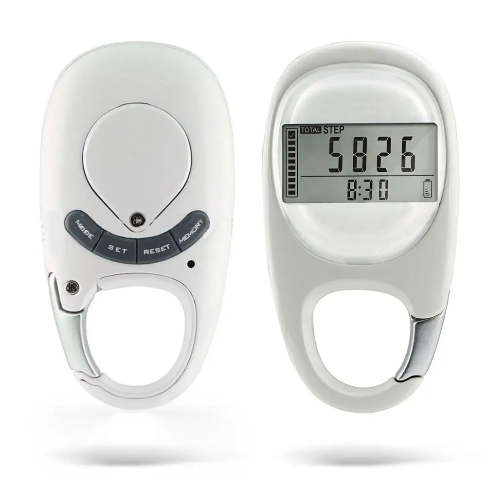 3D Walking Pedometer with Clip stored 7 Days Memory Step Counte Accurately Track Steps and Miles/Km for outdoor sport