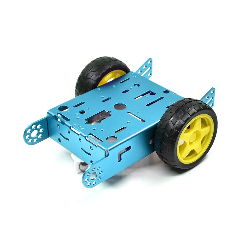 Juguetes Educativos de coche 2WD de aluminio, nuevo chasis de coche de aleación, Robot inteligente, Kit de bricolaje, MBOT Car