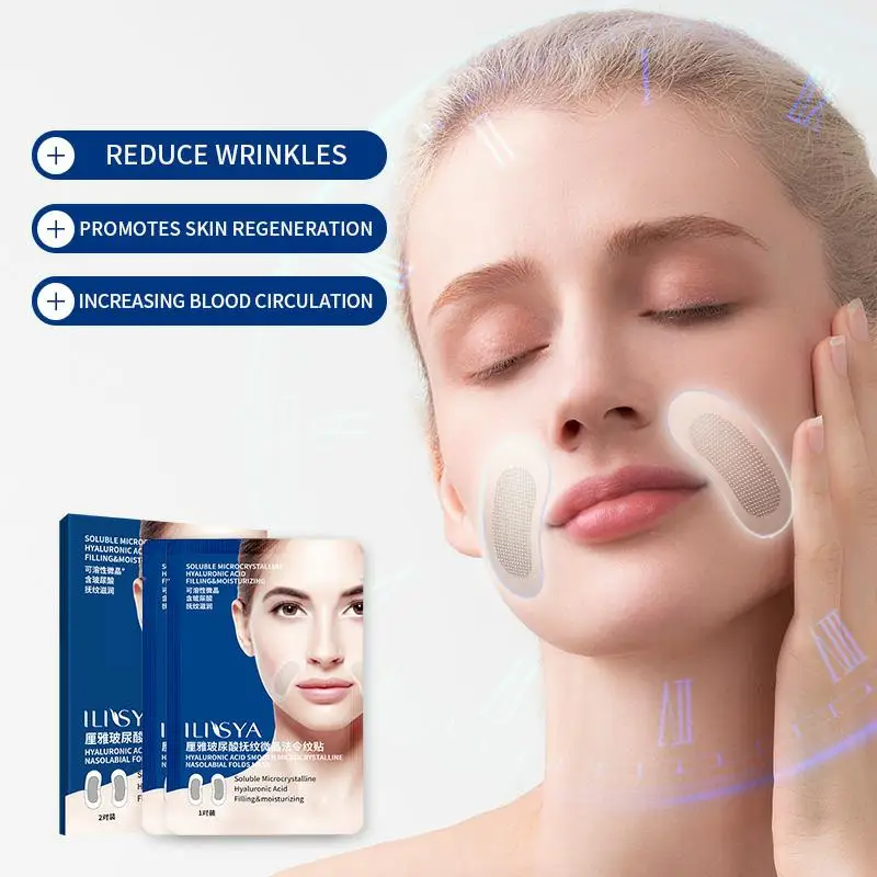 

Ilisya-Micro-needle Nasolabial Folds Anti-wrinkle Patch Hyaluronic Acid Frown Lines Removal Moisturizing Anti-Aging Face Care