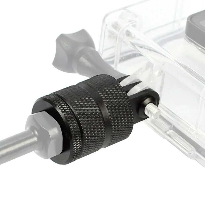 Gopro hero 9 8 7 6 5 4 3 xiaomi yi 4k sjcam eken goproアクセサリ用の360度回転アルミニウム三脚アダプターマウント