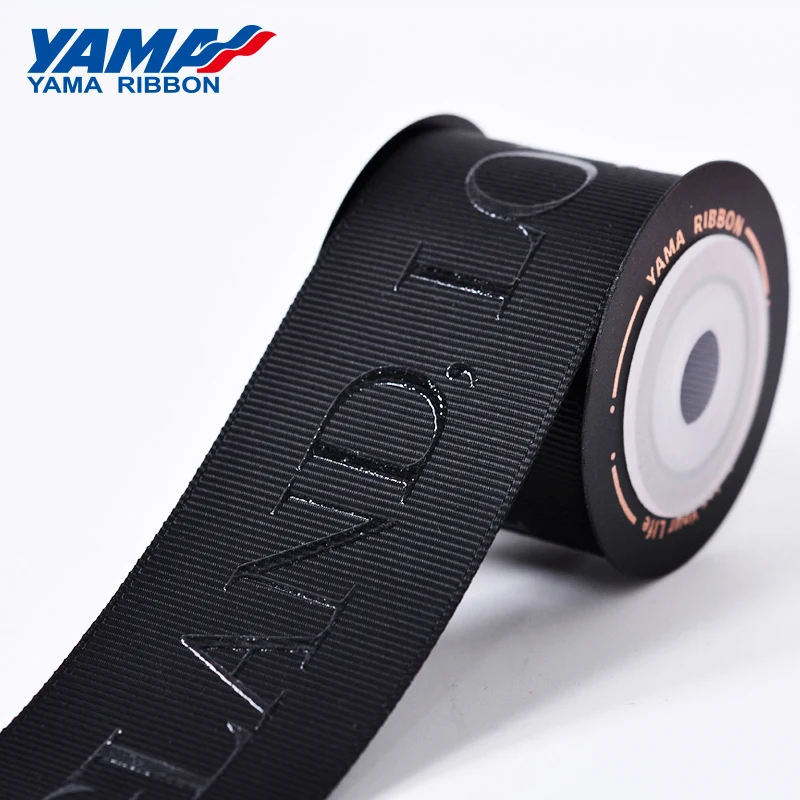 YAMA-Custom Ribbon Printed Logo Fashion Fancy Ribbons for DIY Gifts, Wedding Baking Wrapping Ribbons, Letter Design