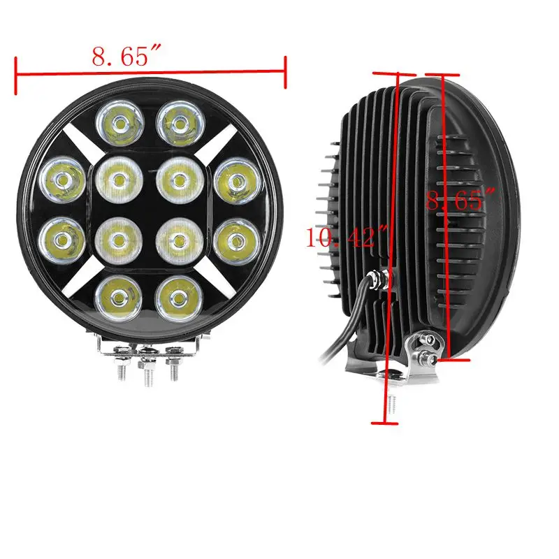 6pcs 9Inch 240W LED Work Light Spot Beam Round Offroad Driving Light For ATV UAZ SUV 4x4 Truck Tractor Boat Wrangle