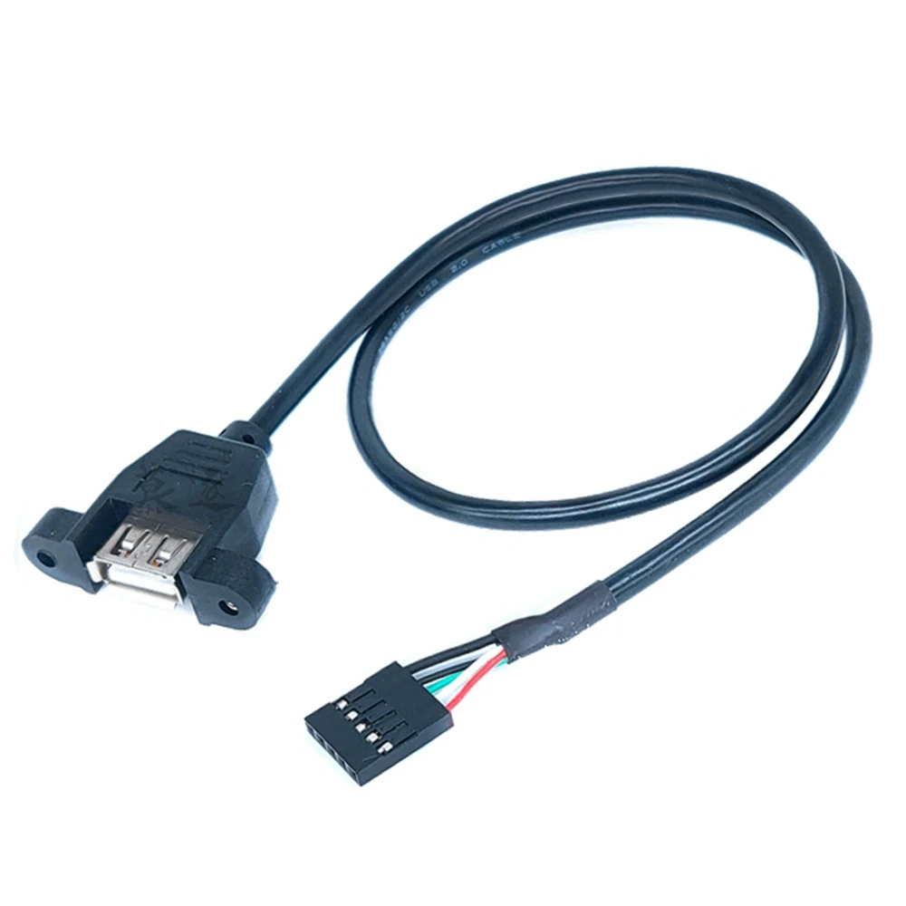 5-контактный кабель-адаптер материнской платы к USB2.0 с отверстием для винта Штифт материнской платы 5-контактный удлинительный кабель USB