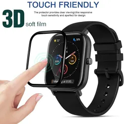 Película protectora de pantalla para Huami AMAZFIT GTS 2, Protector de vidrio de fibra suave con borde curvo 3D para HUAMI Amazfit GTS2 GTS