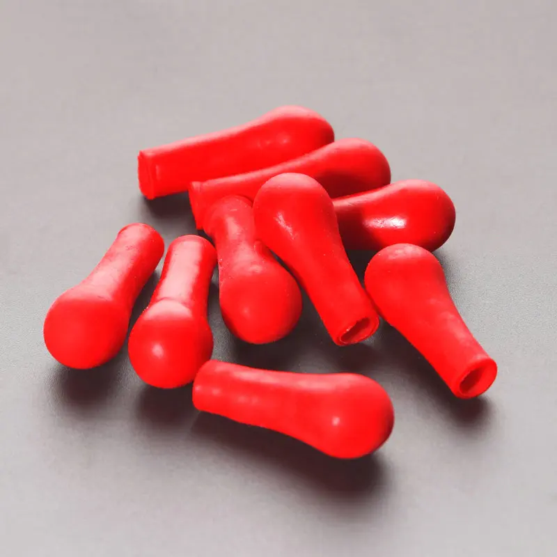 100pcs/lot Red Rubber Suction Ball Dropper Bottle Cap for Glass Graduated Transfer Pipette