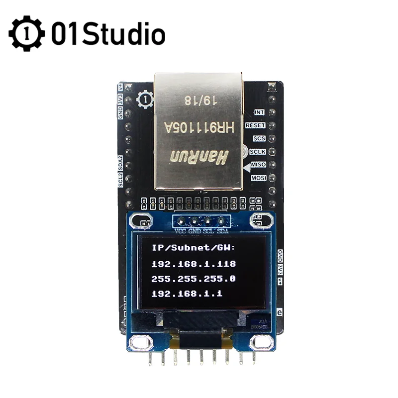 01Studio W5500 Ethernet Module SPI Hardware TCP IP pyBoard Interface Micropython Development Board