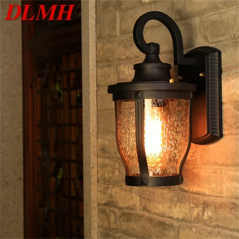 

DLMH Retro Outdoor Wall Sconces Lights Classical Loft LED Lamp Waterproof IP65 Decorative For Home Porch Villa