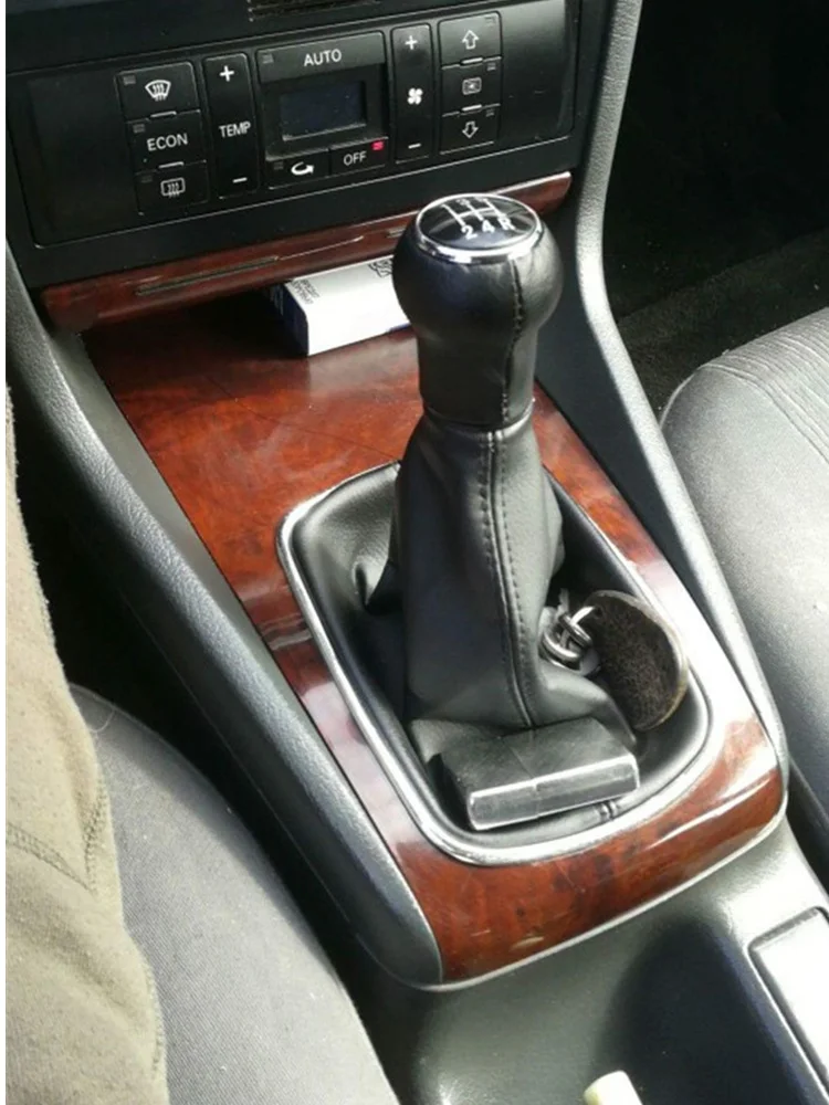 5/6 Speed Car Gear Shift Knob Lever Shifter Stick Gaitor Boot Cover Case For Audi A6 C5 A4 B5 A8 D2 1997 1998 1999 2000 2001