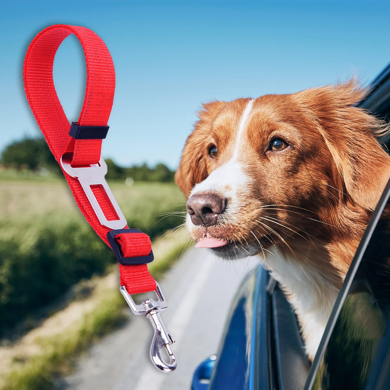 Pet Supplies Car Dog Seat Belt Dog Leash Vehicle Belt Adjustable Cushioning Elastic Reflective Safety Rope For Dogs Pet Cosy