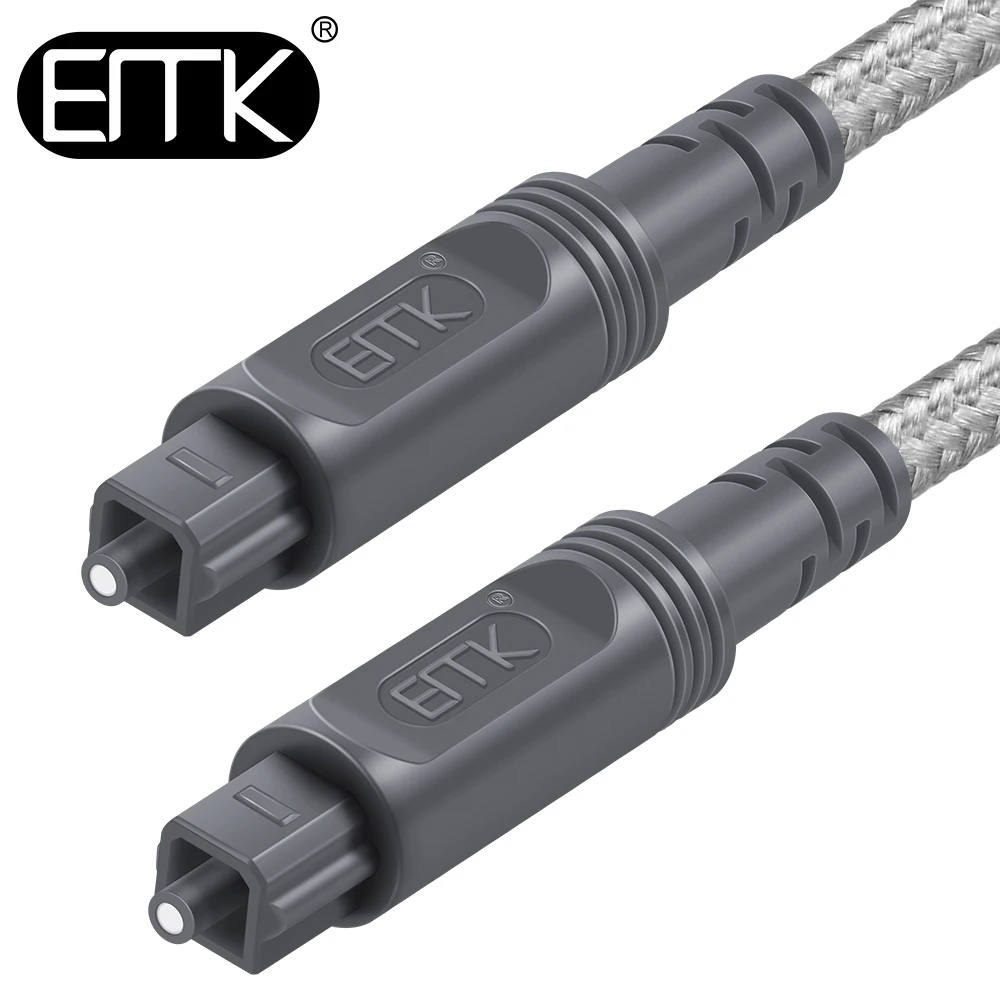 Kabel optyczny, EMK optyczny przewód Audio trwały kabel światłowodowy Toslink do kina domowego, Soundbar, TV, głośnik itp.