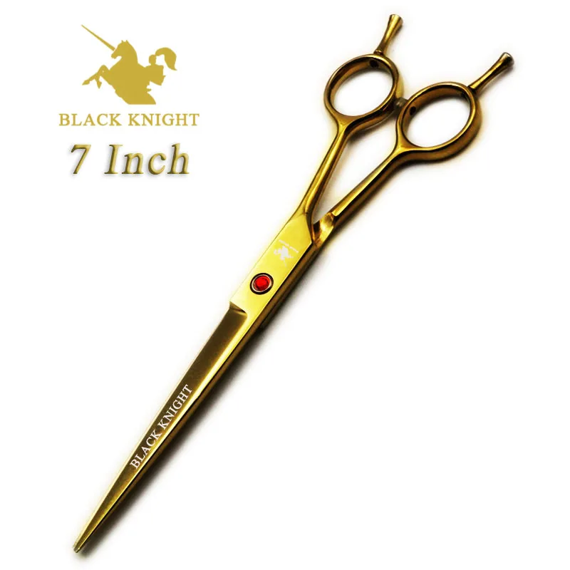 

BLACK KNIGHT Professional Hairdressing Scissors 7 Inch Cutting Barber Scissors Pet Shears Golden Style