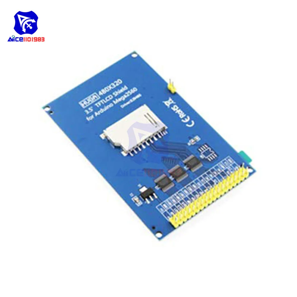 diymore 3.5 inch 480x320 IPS TFT LCD Display Module ILI9486/ILI9488 Driver 36Pins SPI Interface for Arduino Mega2560 5V/3.3V