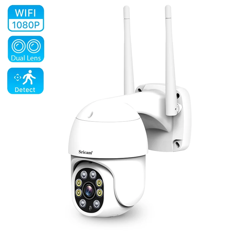 sricam sp028 hd 2mp ptz wifi ip camera ai rastreamento automatico impermeavel ao ar livre de audio bidirecional ir visao noturna cctv vigilancia cam 01