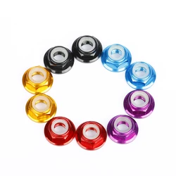 10pcs/lot M5x4.5mm Flanged Nylon aluminum alloy Insert Lock Nuts CW for FPV Drone accessories