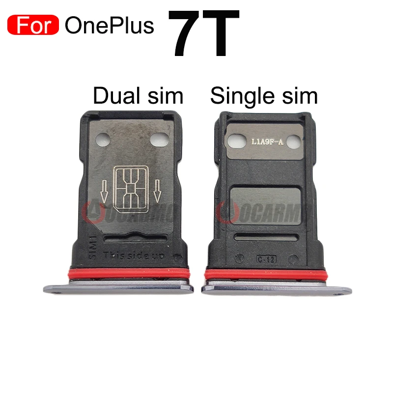 Single Dual SIM For OnePlus 7 Pro 7T 1+7 Nano Sim Card Holder Tray Slot Replacement Part