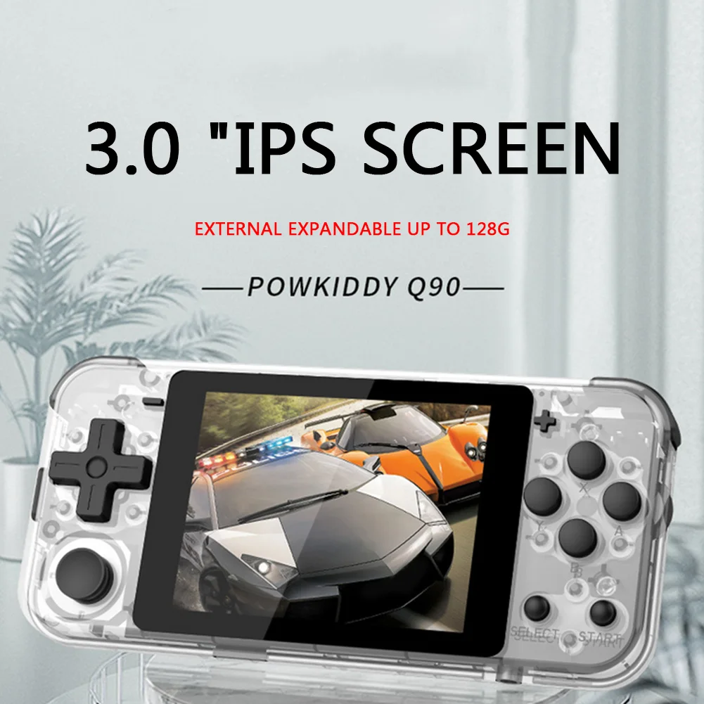 Q90 Retro Handheld Game Player 3.0 inch IPS Screen 16GB Dual Open Source System Portable Pocket Mini Video Game Console 12 types