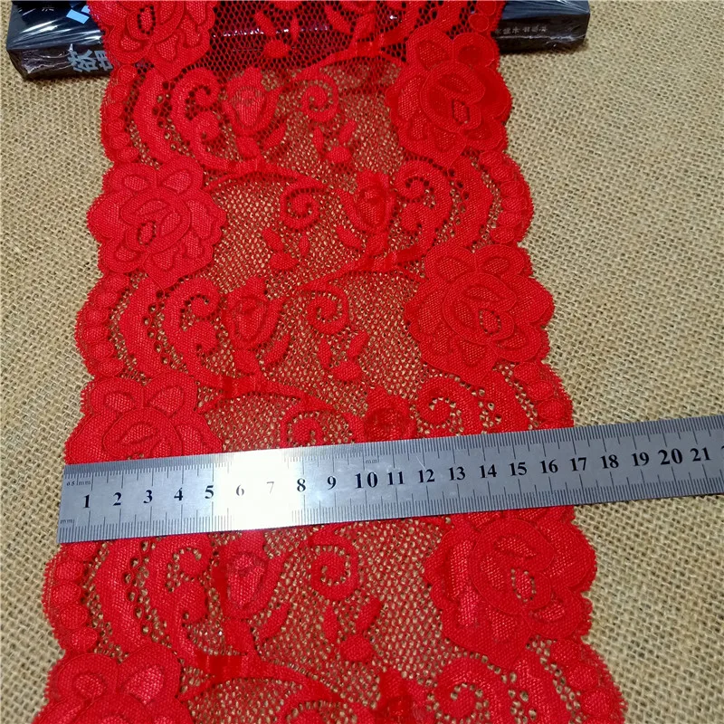 H-4E1397 Lace Embossed Lace Width 16CM Lace Knitted Nylon Underwear Collar Thickened Trouser Legs