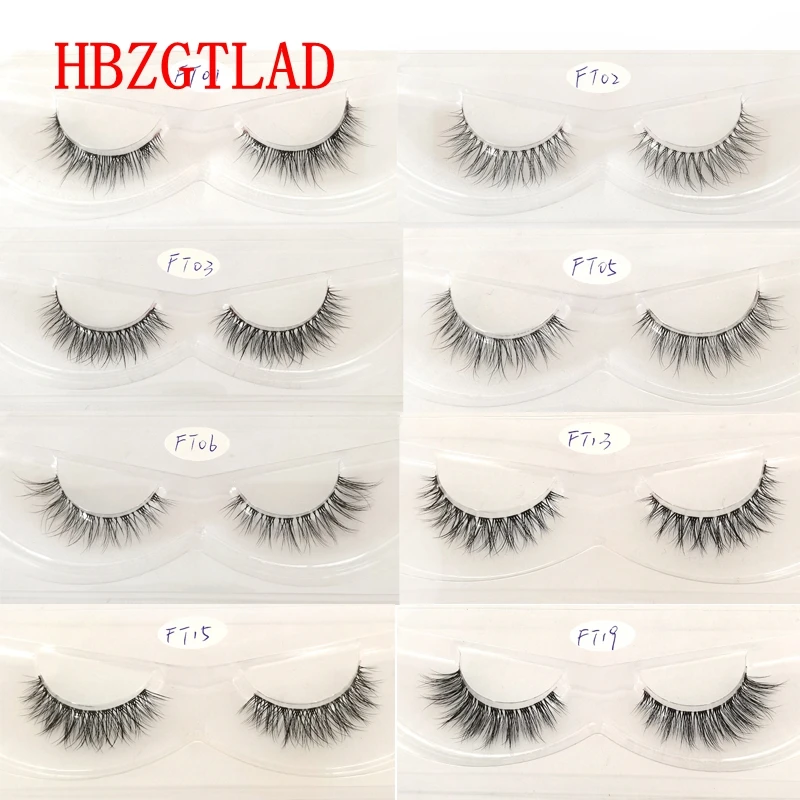 New 3D Mink Eyelashes Clear Band Handmade Eye Lashes Crisscross Transparent Stems False Eyelashes Dramatic Lightweight Lashes